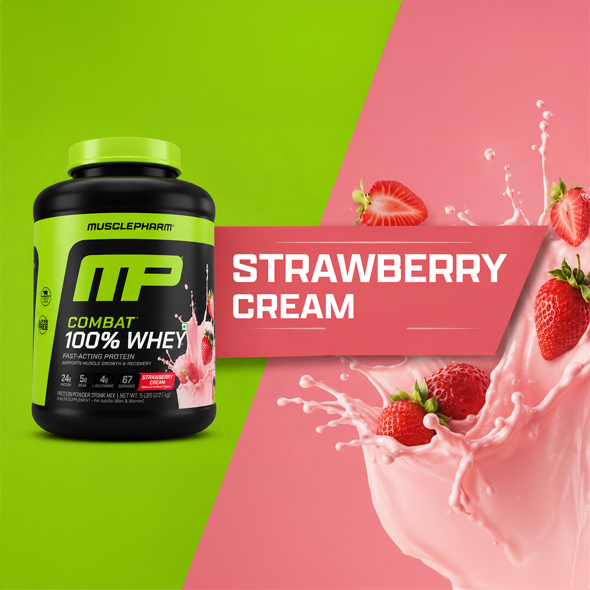 Strawberry Cream — Combat 100% Whey
